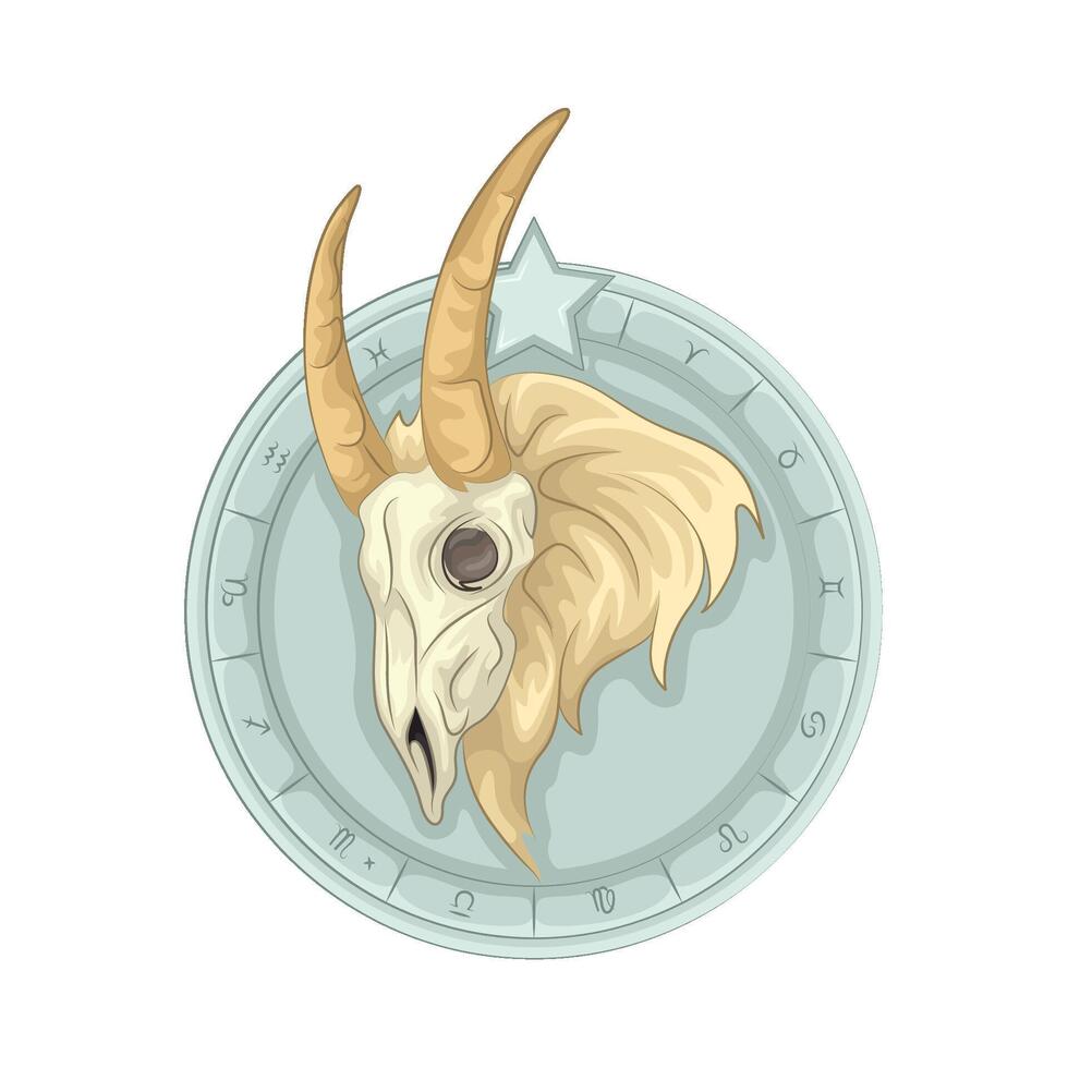 Illustration of Capricorn vector
