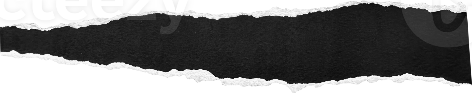 Black and White Torn Paper Strip png