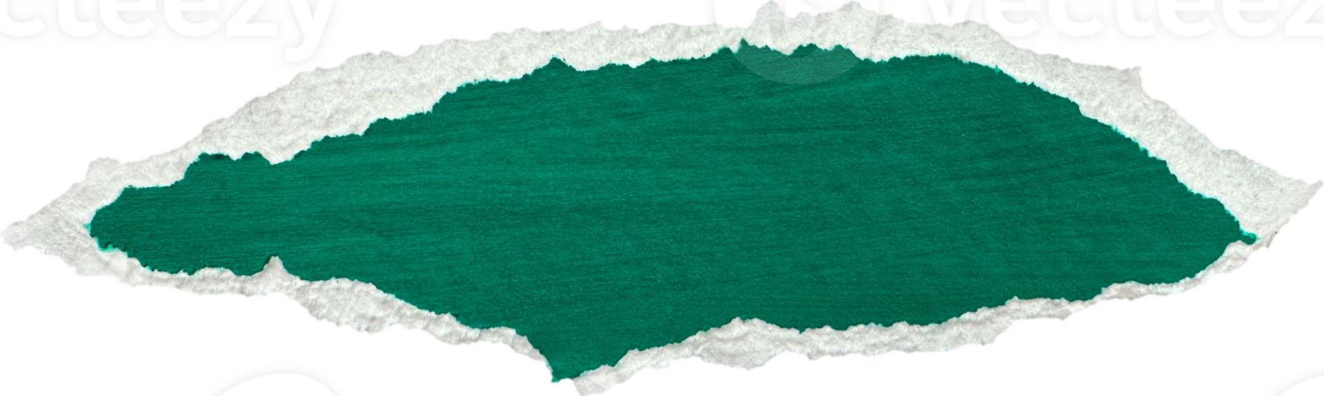 Green and White Torn Paper Piece png