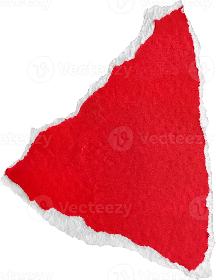 Red and White Torn Paper Piece png