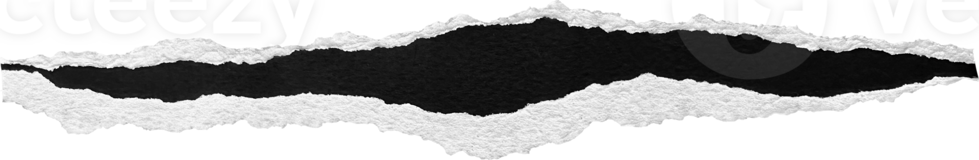 Black and White Torn Paper Strip png