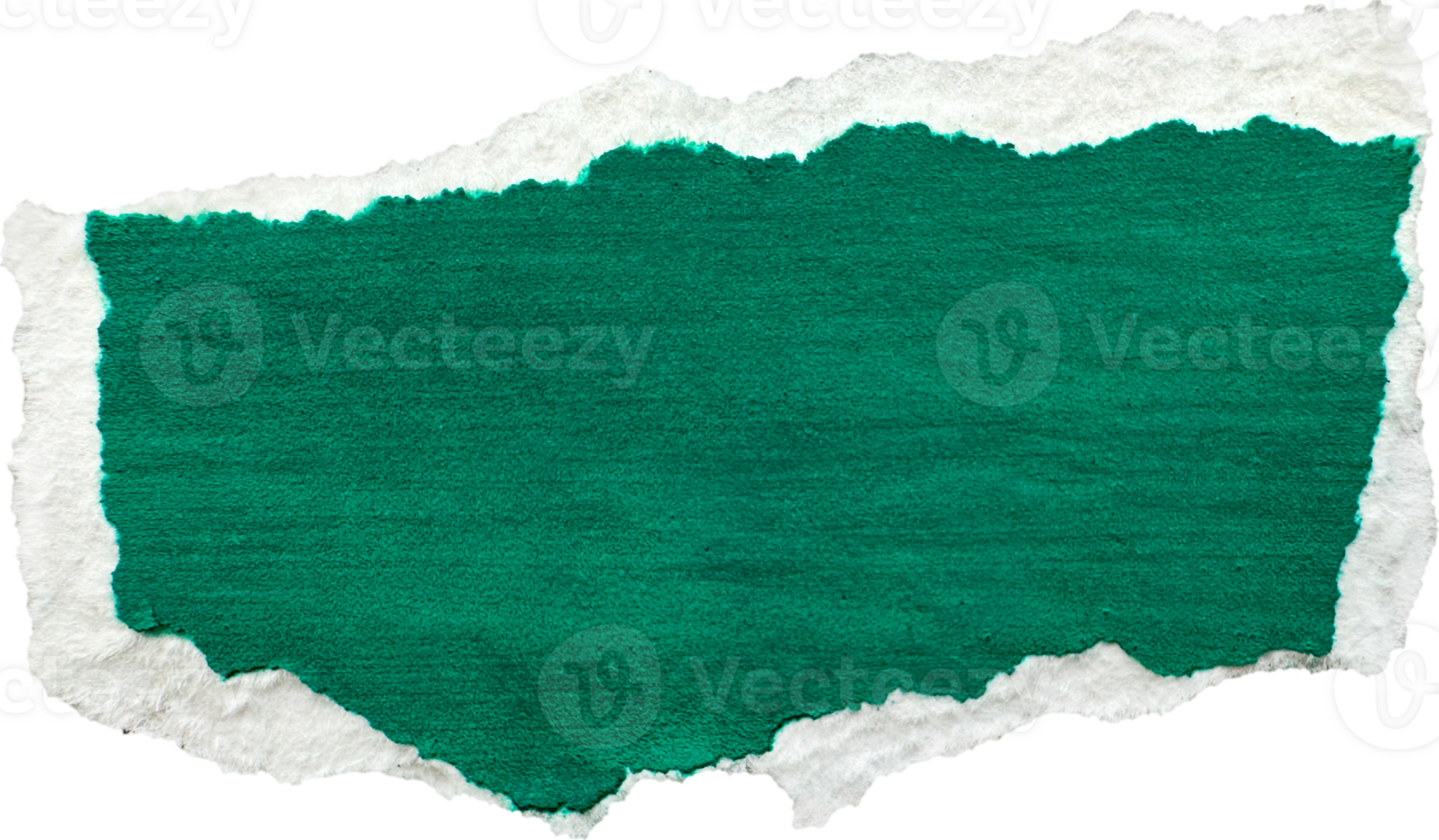 Green and White Torn Paper Piece png