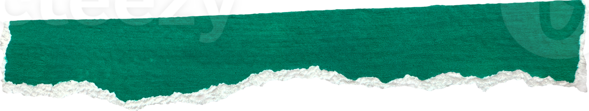Green and White Torn Paper Piece png