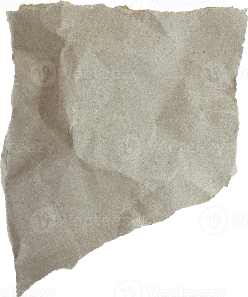 Brown Textured Torn Crumpled Old Paper Piece png