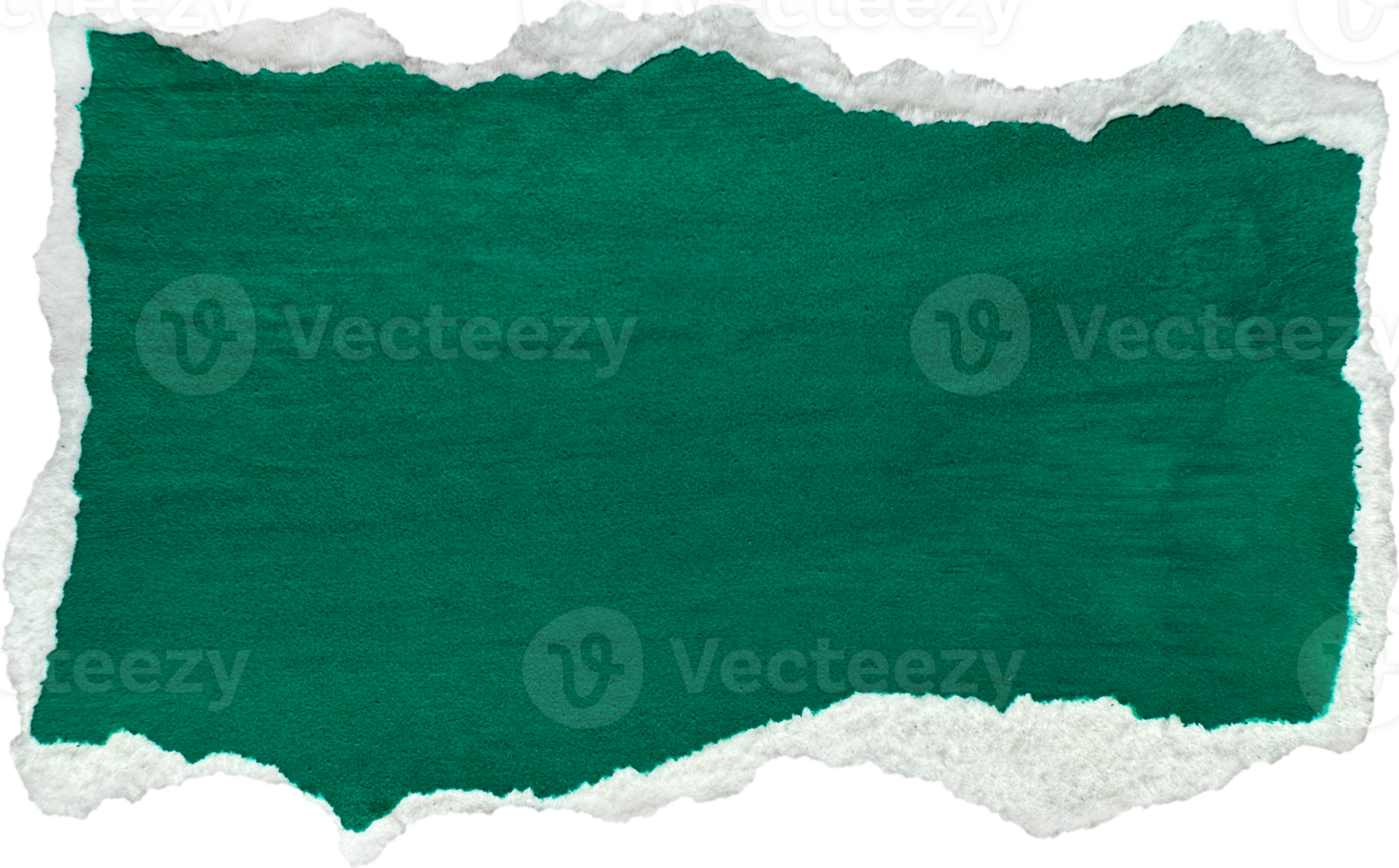 Green and White Torn Paper Piece png