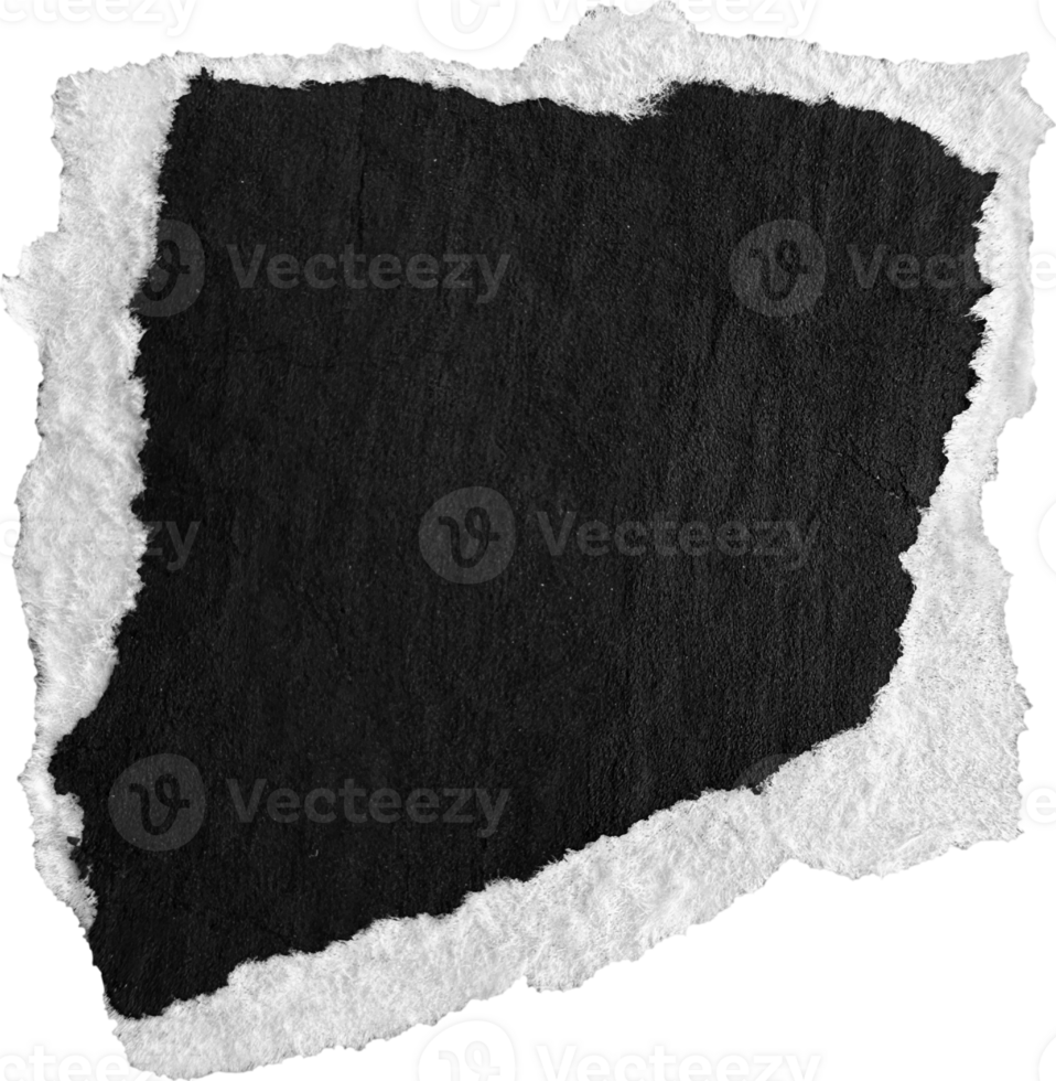 Black and White Torn Paper Piece png