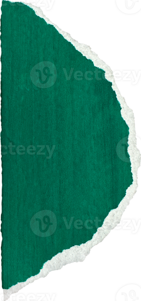 Green and White Torn Paper Piece png