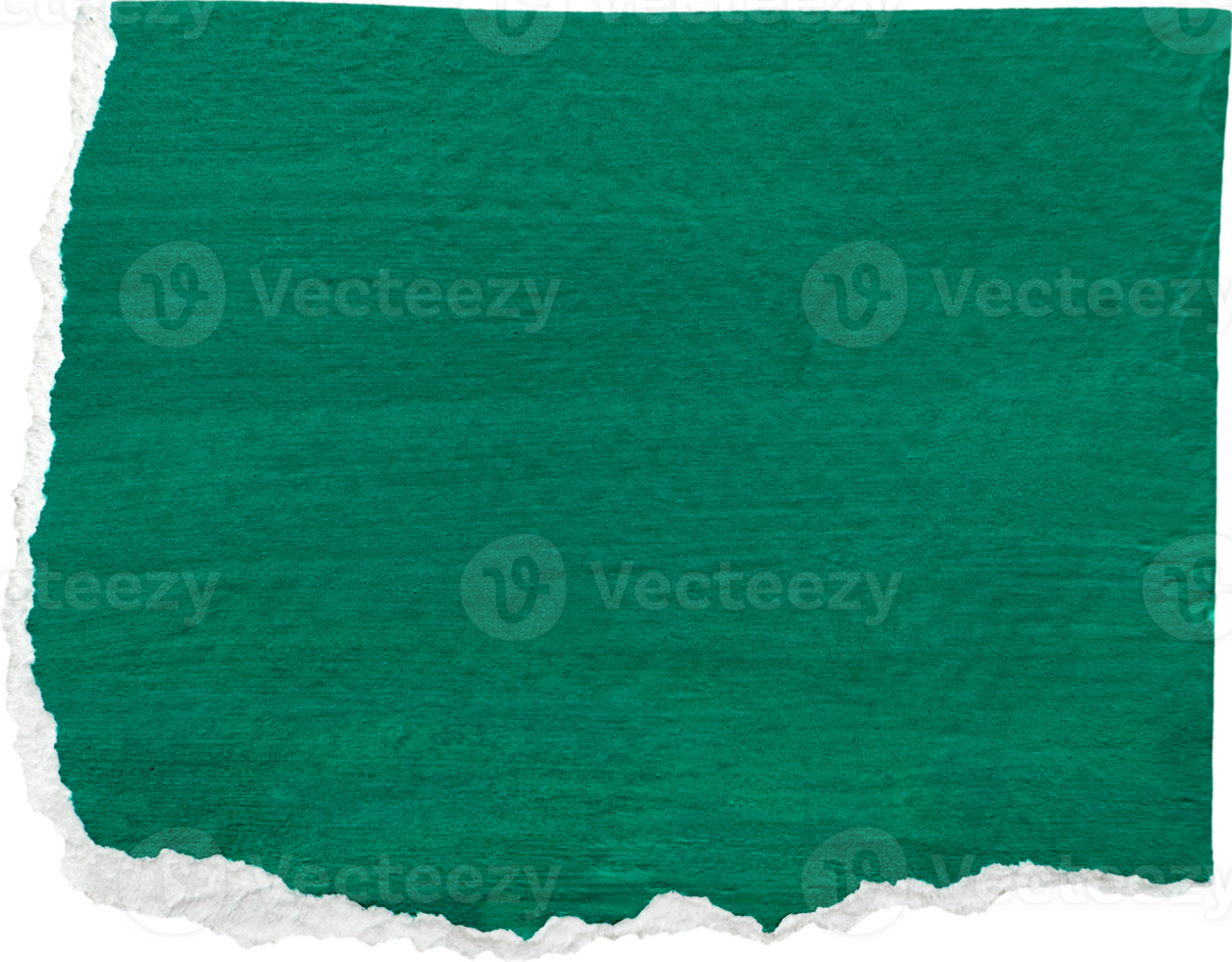 Green and White Torn Paper Piece png