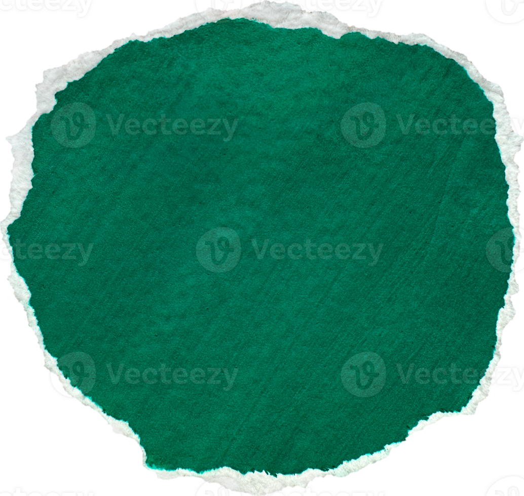 Green and White Torn Paper Piece png