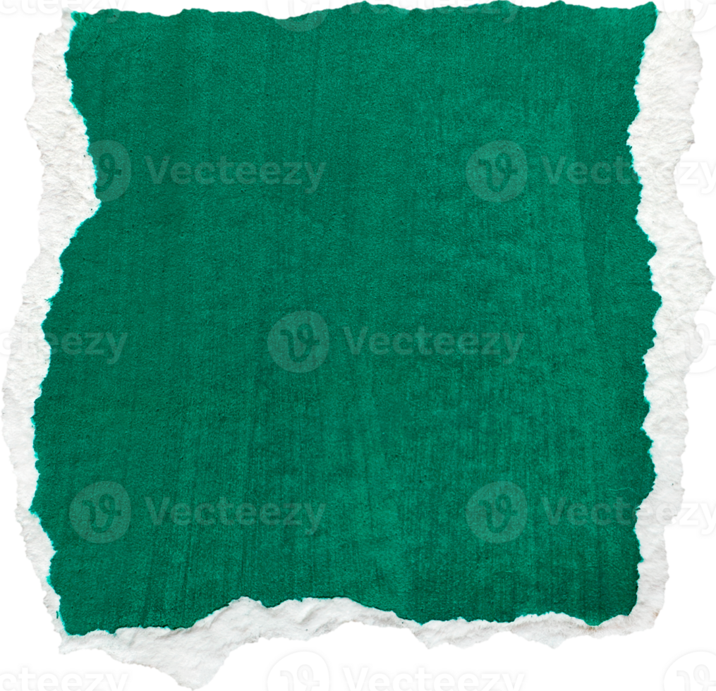 Green and White Torn Paper Piece png