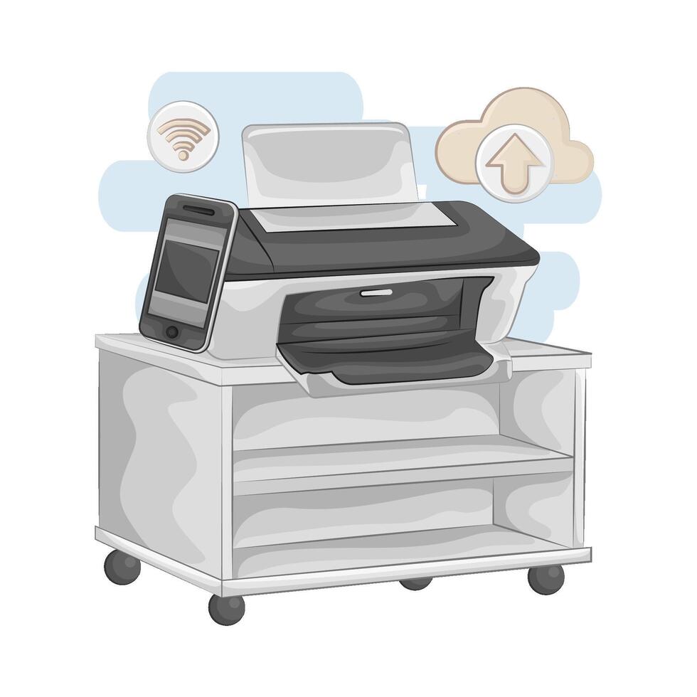 Illustration of printer vector