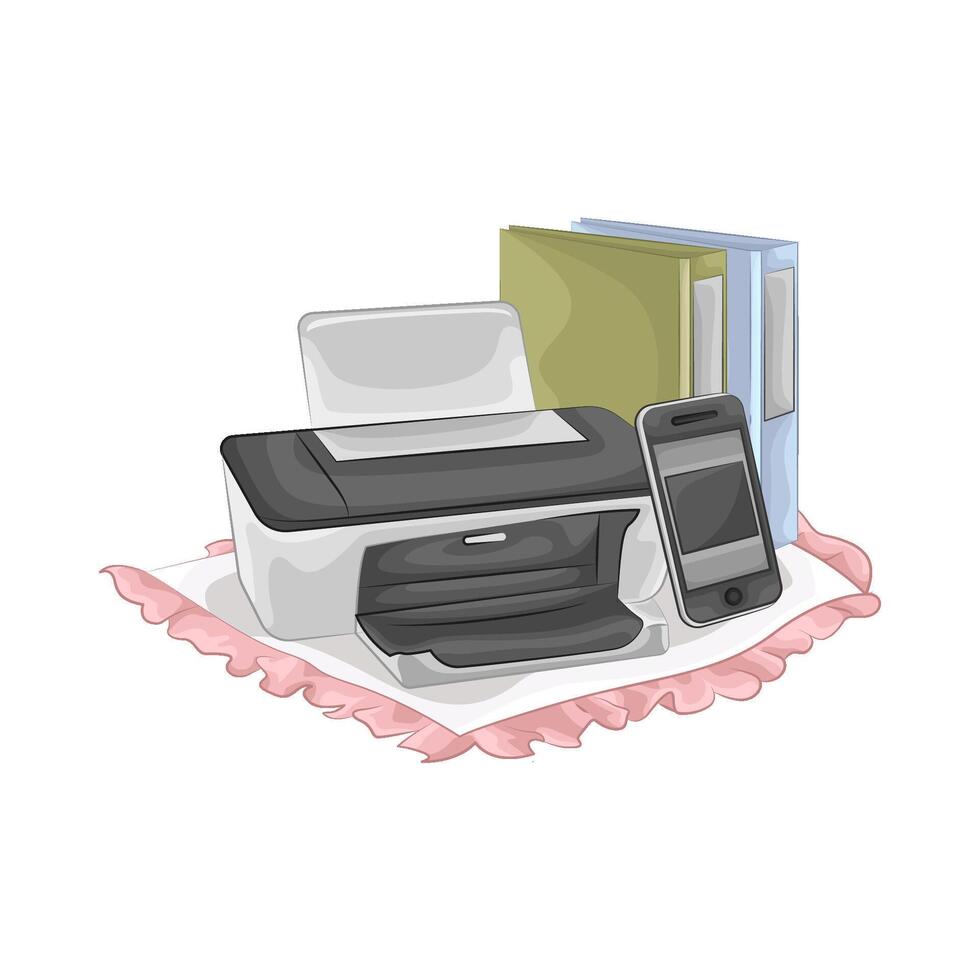 Illustration of printer vector