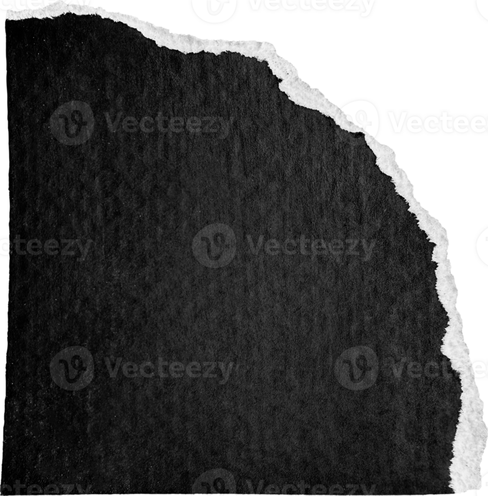 Black and White Torn Paper Piece png
