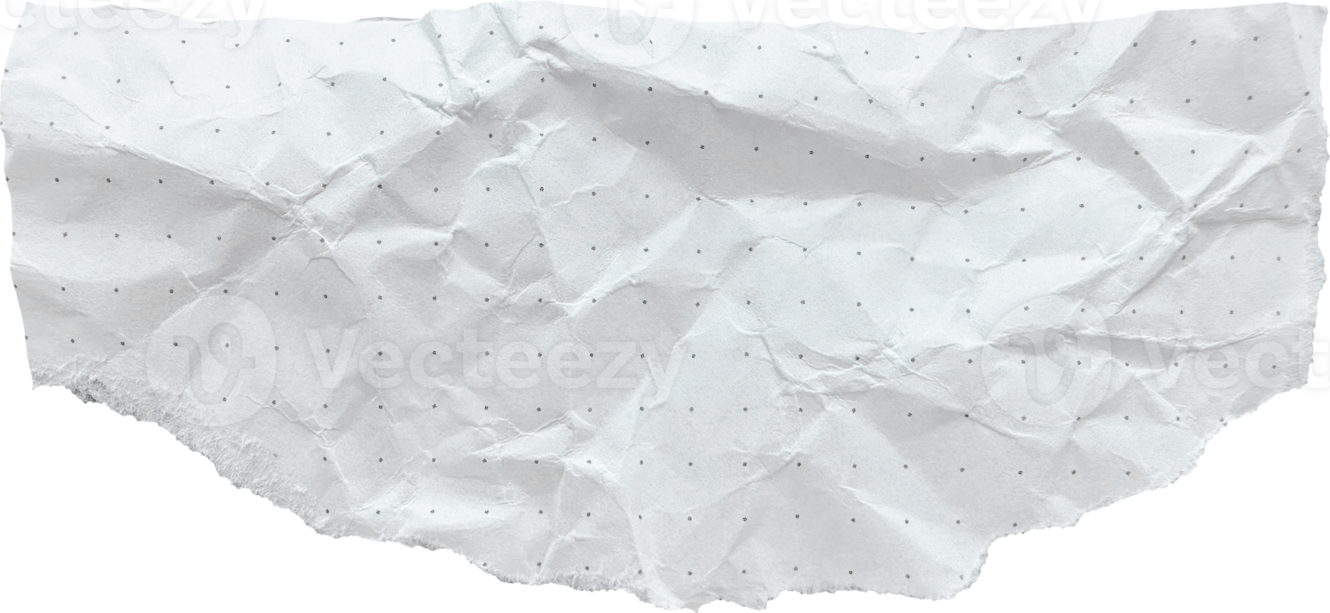 White Torn Crumpled Old Dotted Paper Piece png