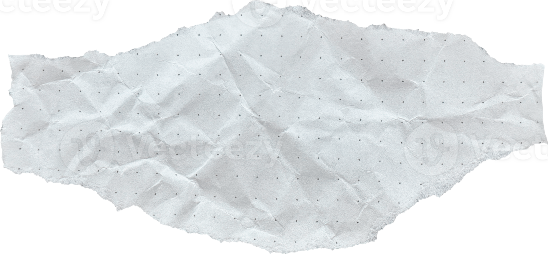 White Torn Crumpled Old Dotted Paper Piece png
