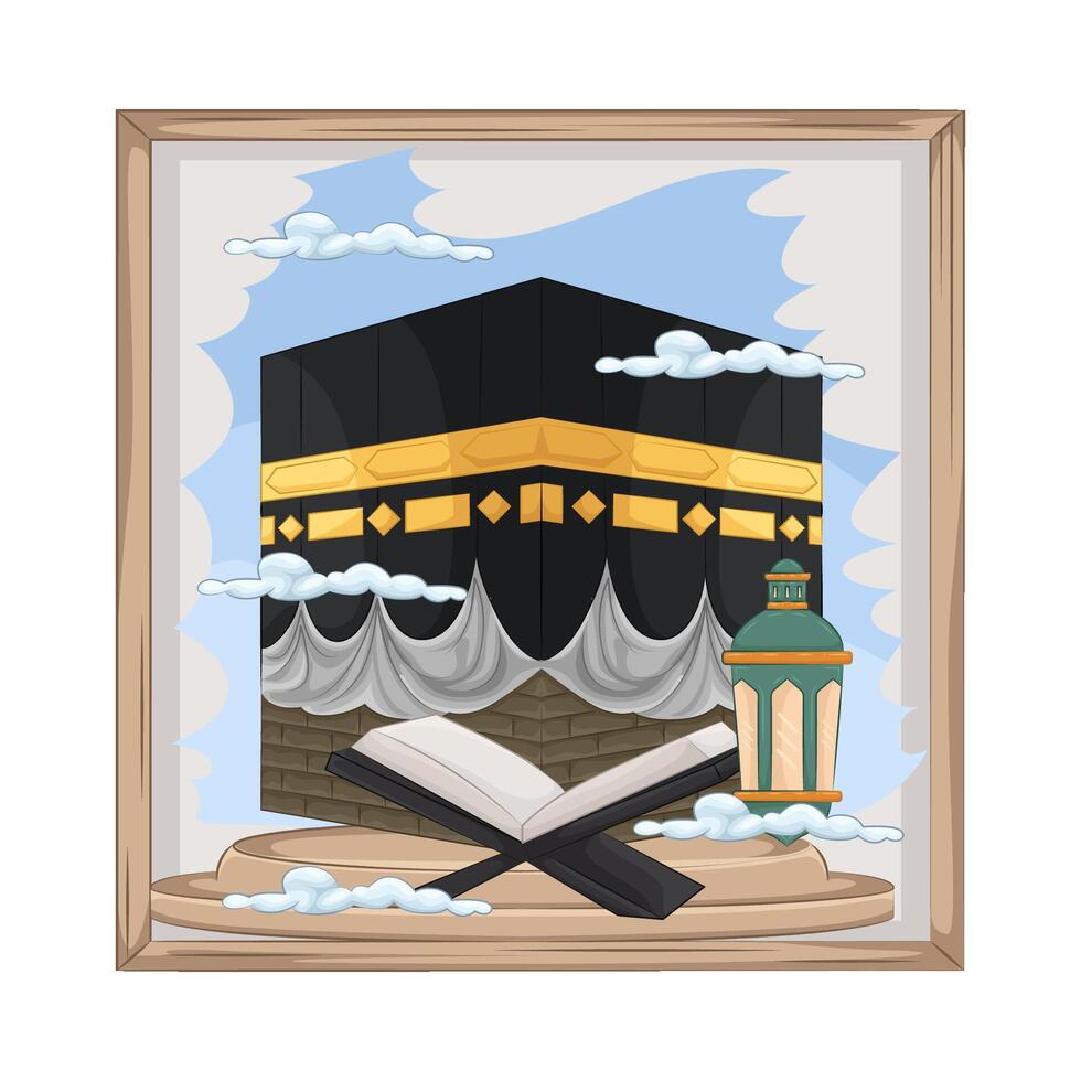Illustration of Kaaba vector