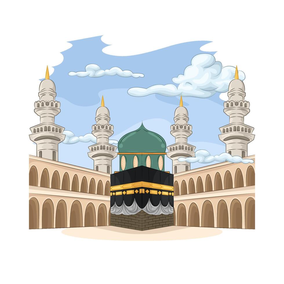 Illustration of Kaaba vector
