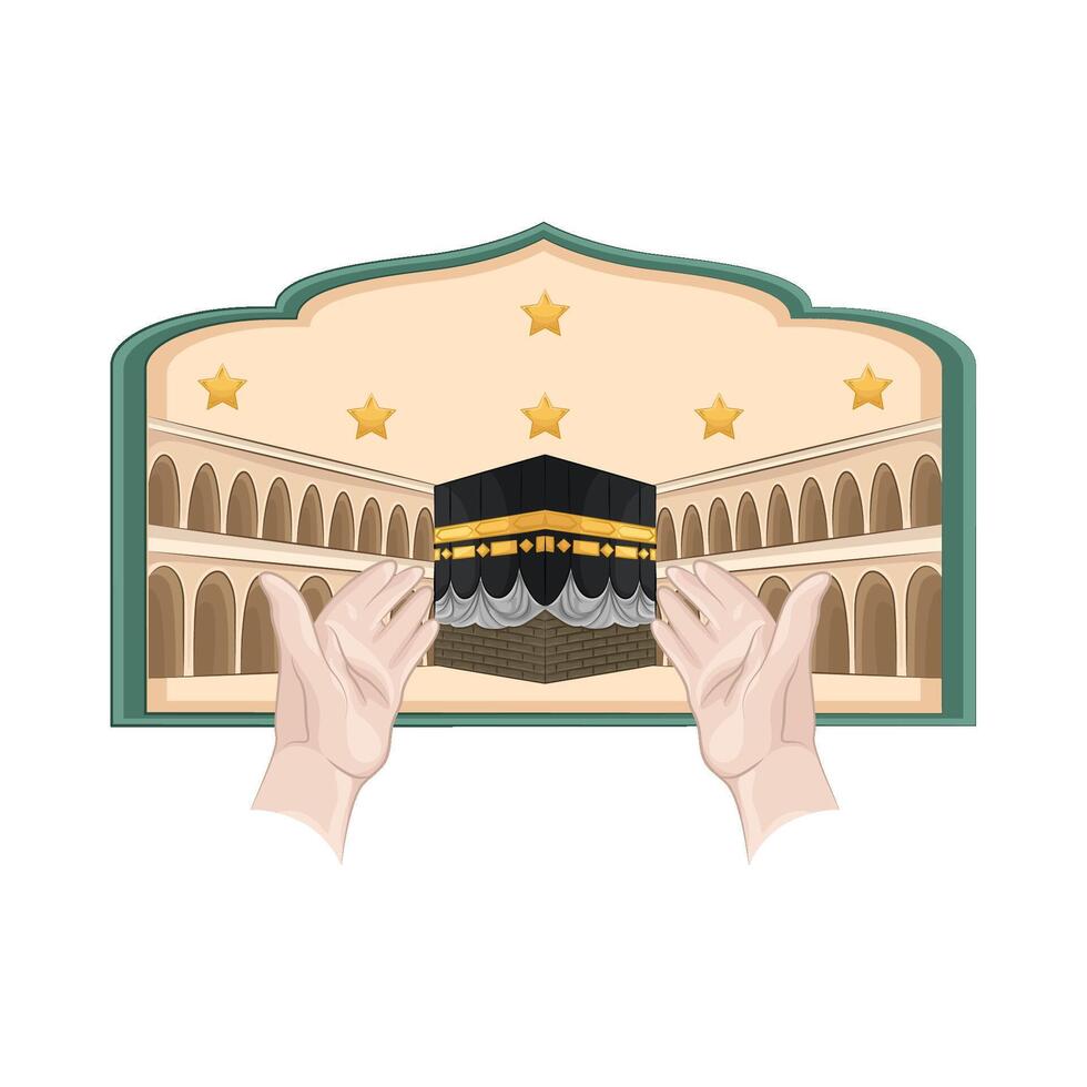 Illustration of Kaaba vector
