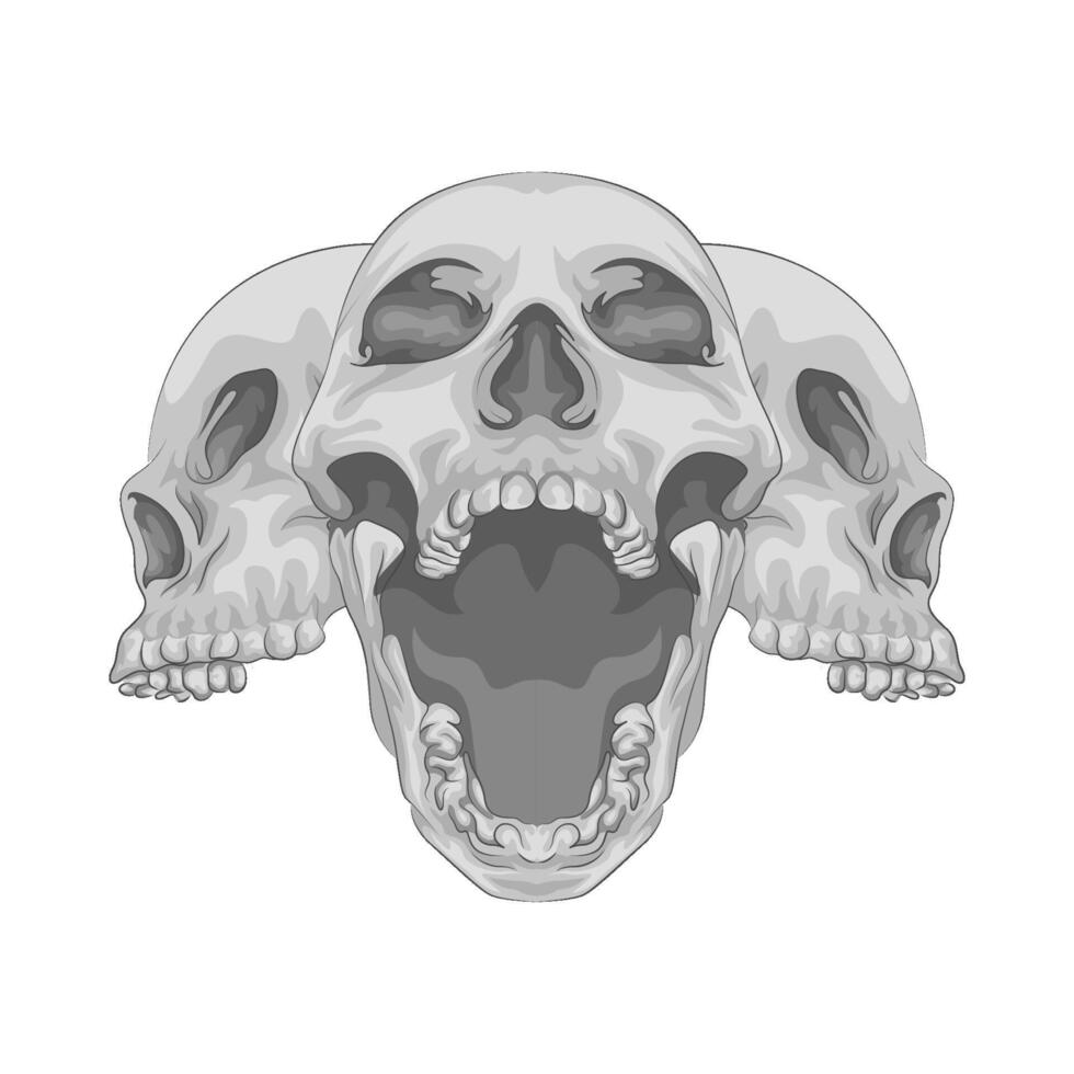 Illustration of skull vector