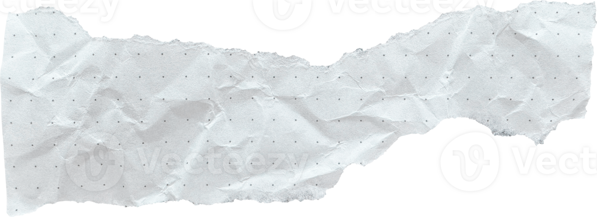 White Torn Crumpled Old Dotted Paper Piece png