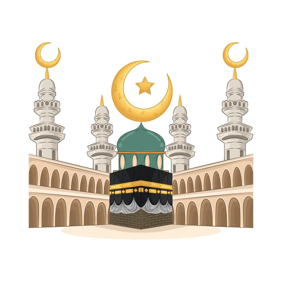 Illustration of Kaaba vector