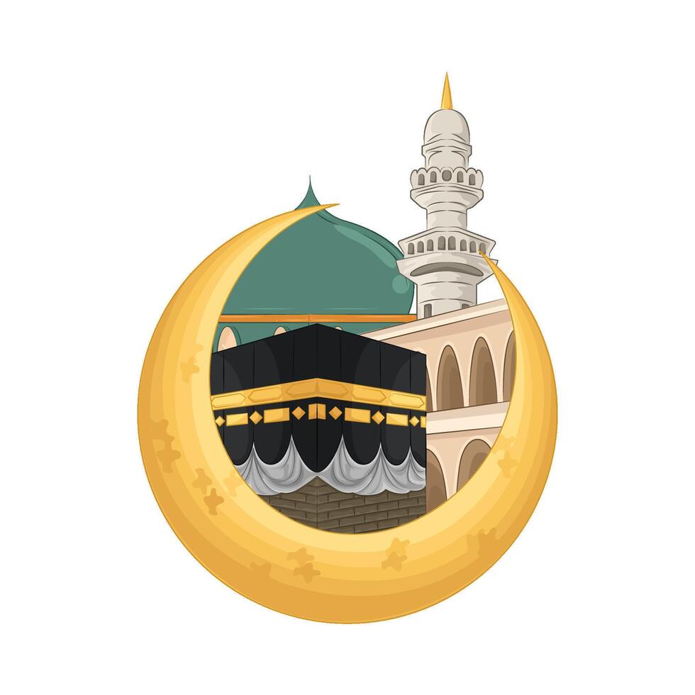 Illustration of Kaaba vector