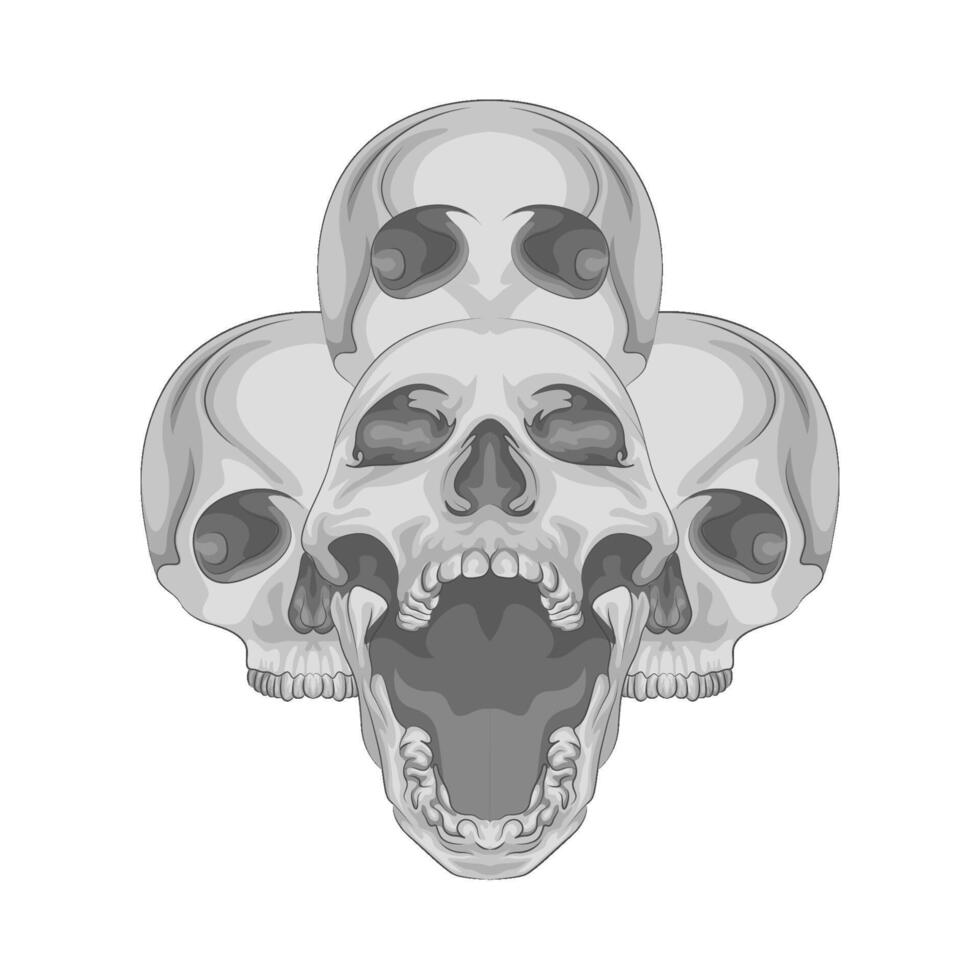 Illustration of skull vector