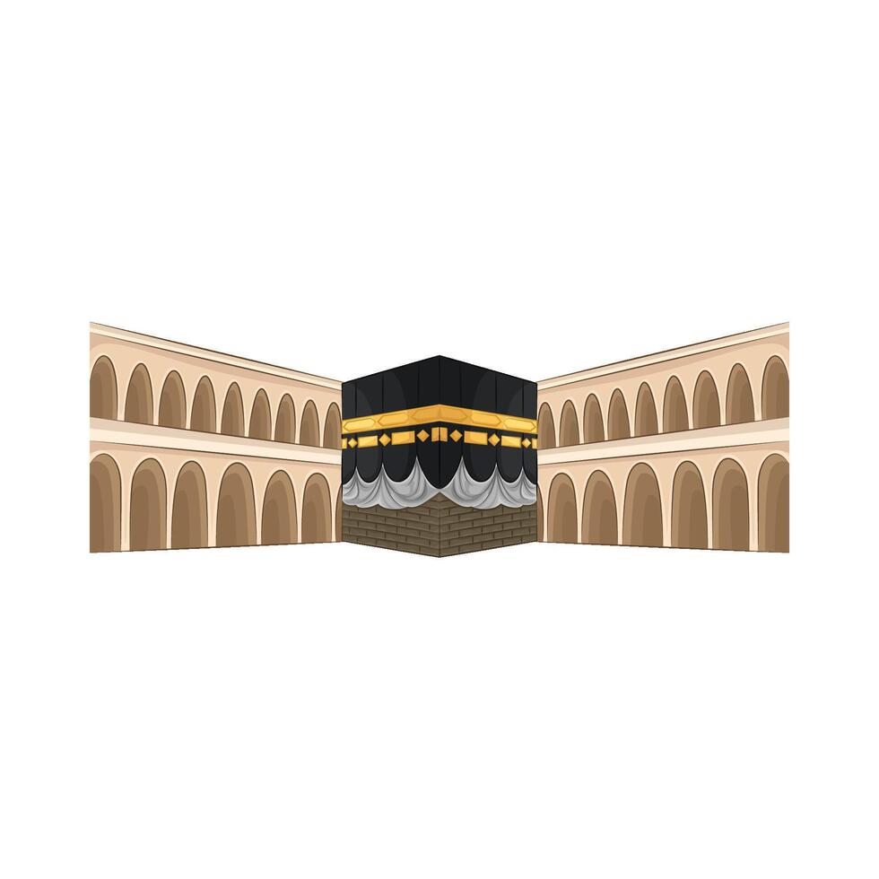Illustration of Kaaba vector
