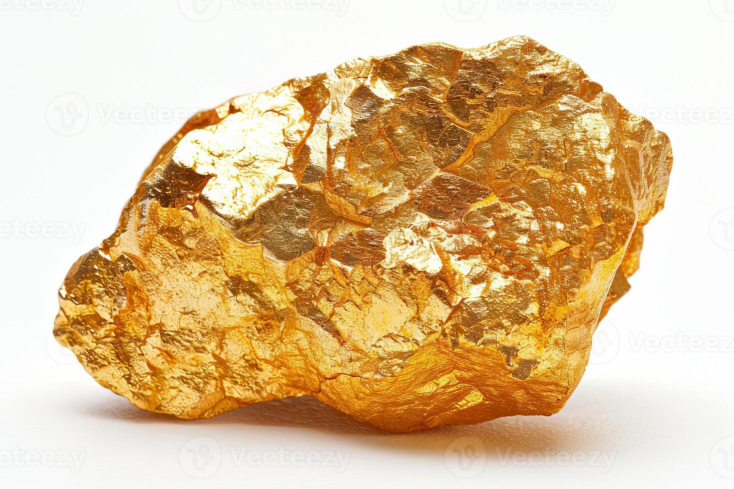 A large gold rock with a shiny surface photo