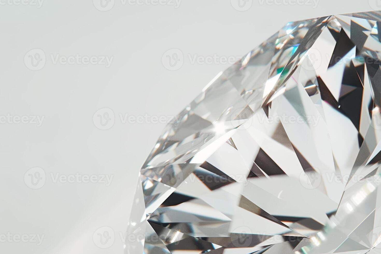 A close up of a diamond with a clear, shiny surface photo