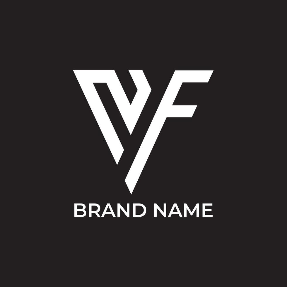 NF initial logo for company vector