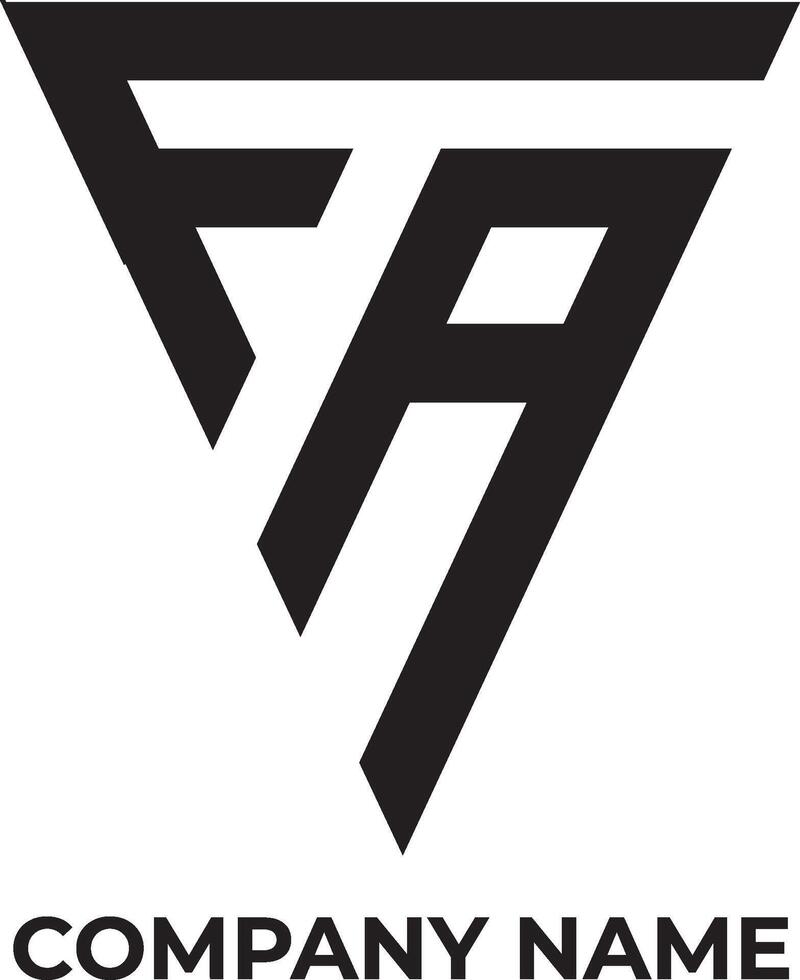 FA monogram logo for company vector