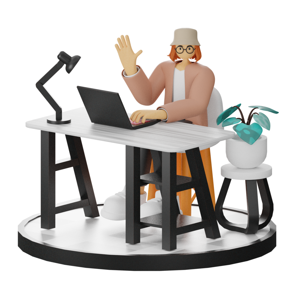 3d Illustration Enhancing Work Life with Your Computer or Laptop png
