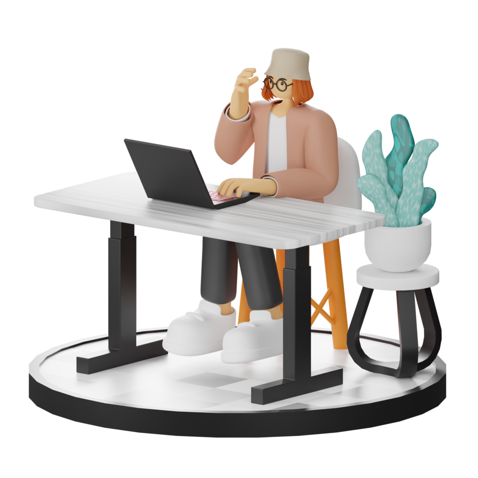 3d Illustration Enhancing Work Life with Your Computer or Laptop png