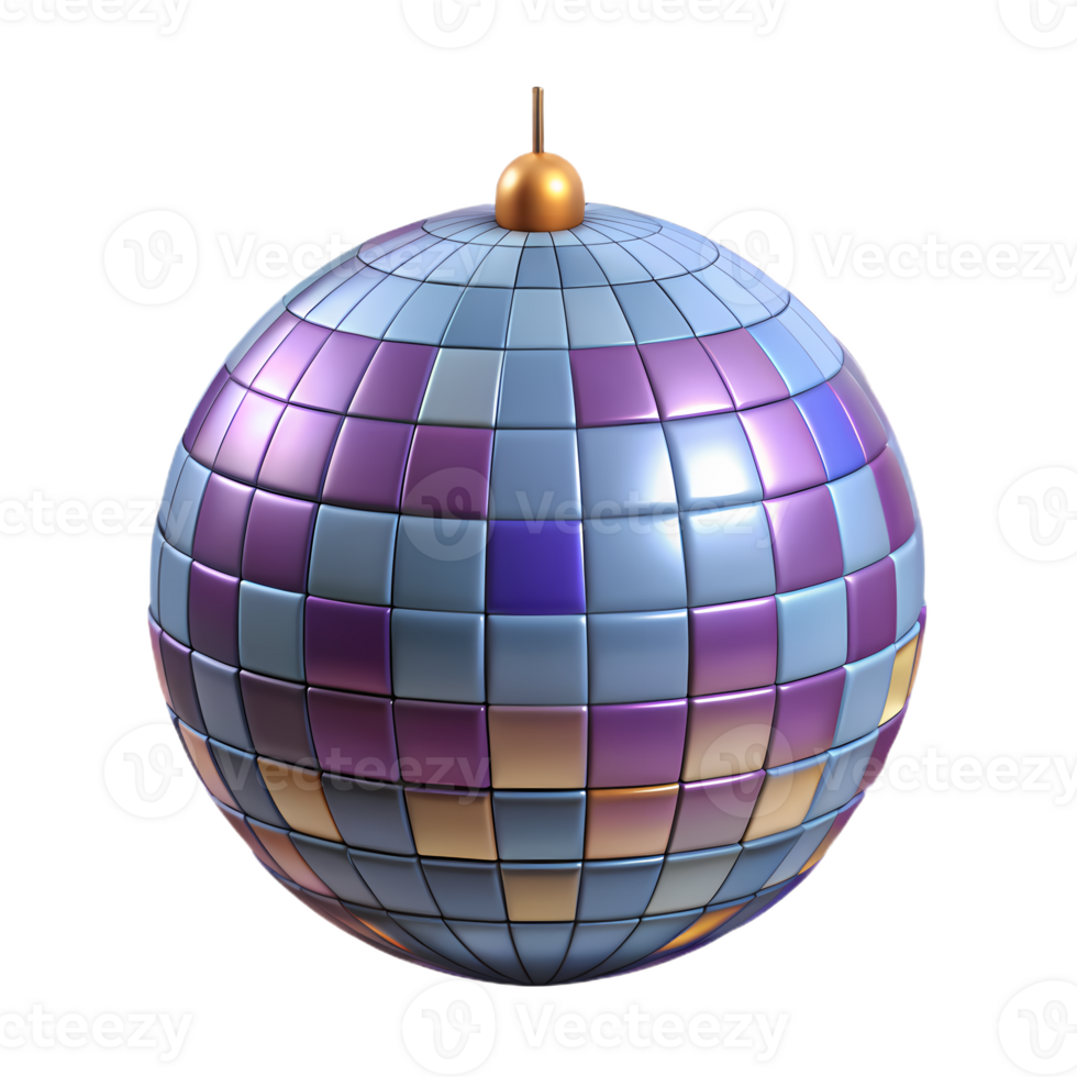 vistoso 3d disco pelota, ideal para fiesta temas, danza eventos, Club nocturno promociones, y festivo decoraciones png