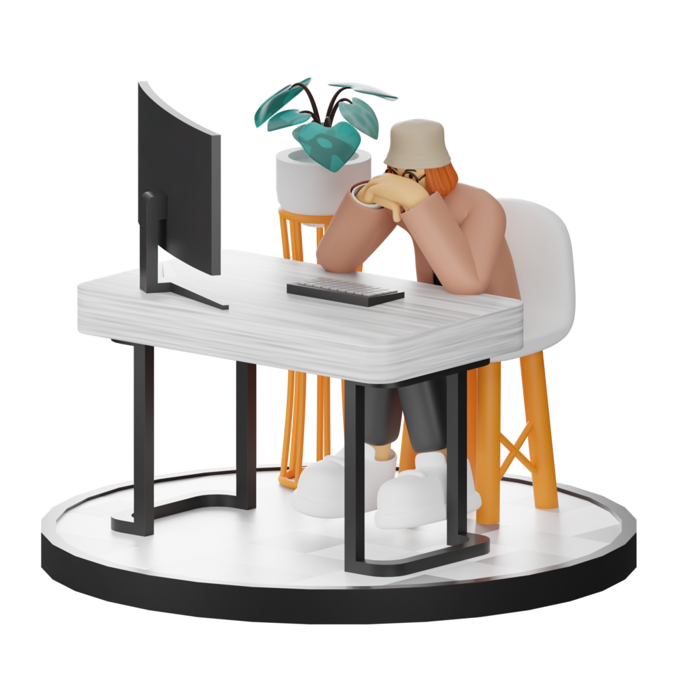 3d Illustration Enhancing Work Life with Your Computer or Laptop png