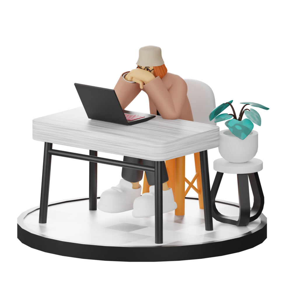3d Illustration Enhancing Work Life with Your Computer or Laptop png