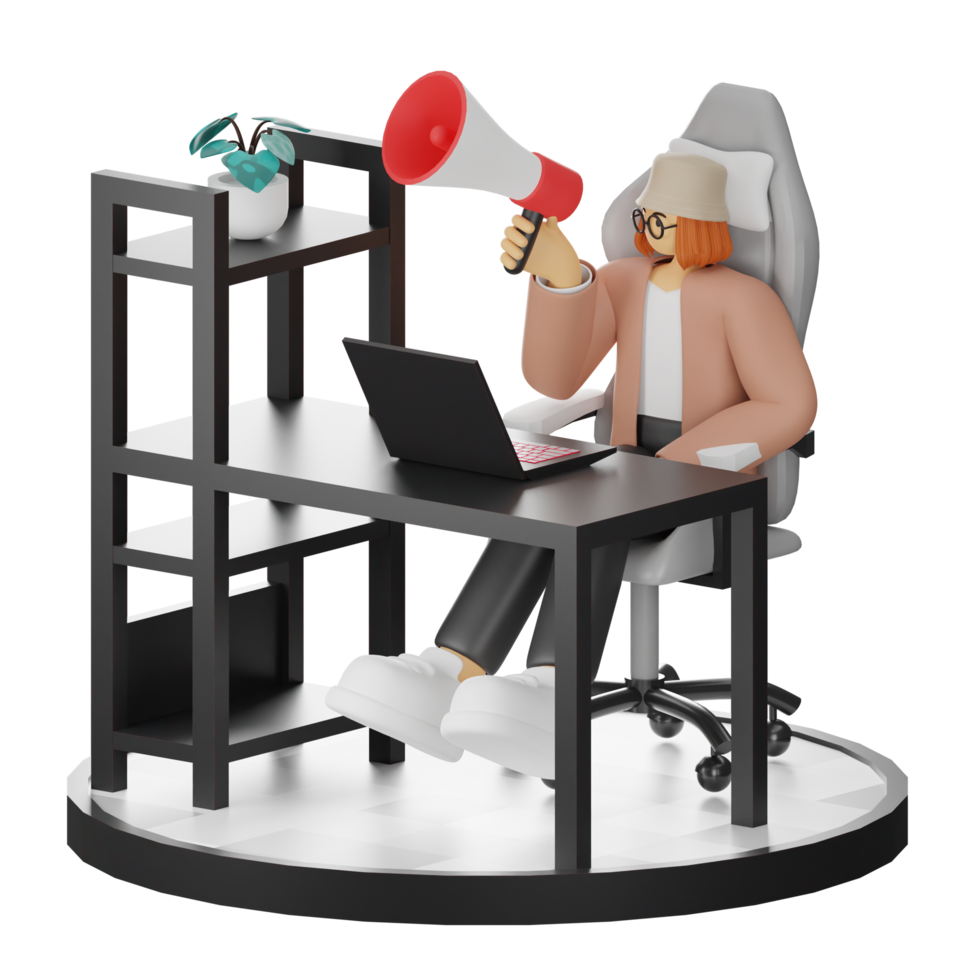 3d illustration Creative Visions of Digital Marketing png