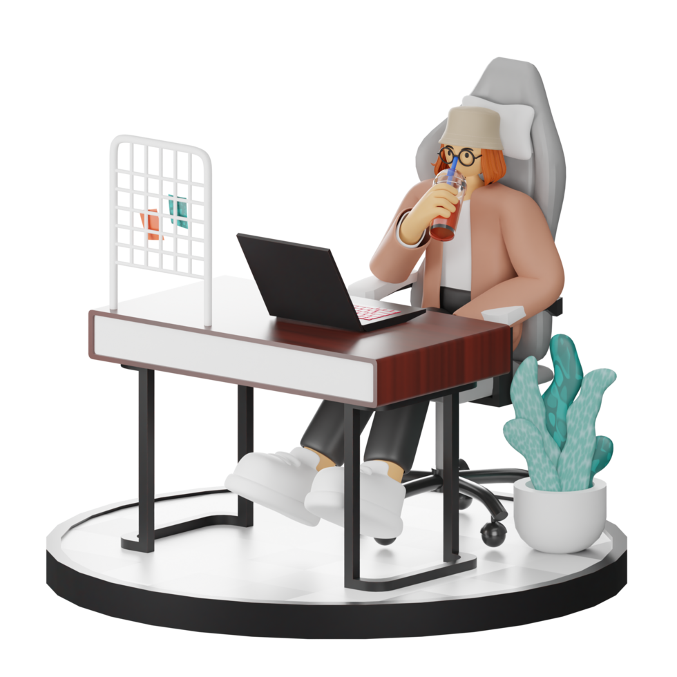 3d Illustration Enhancing Work Life with Your Computer or Laptop png