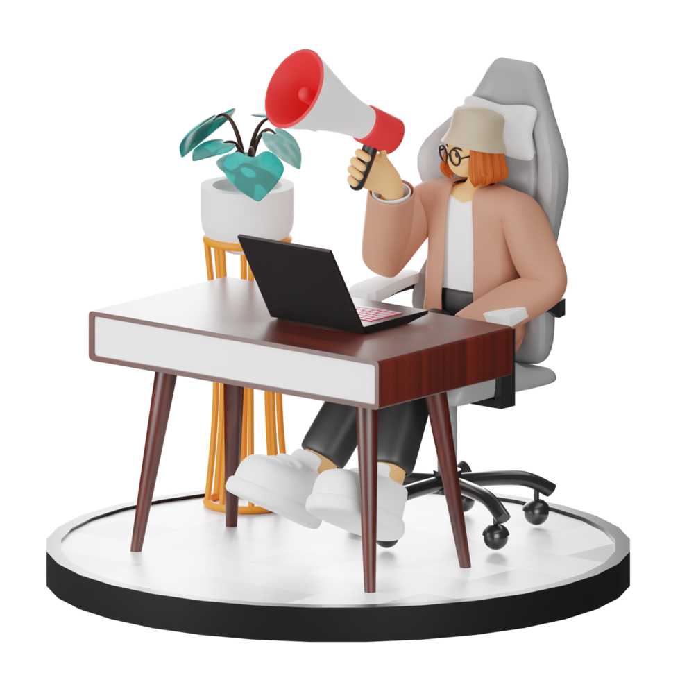 3d illustration Creative Visions of Digital Marketing png