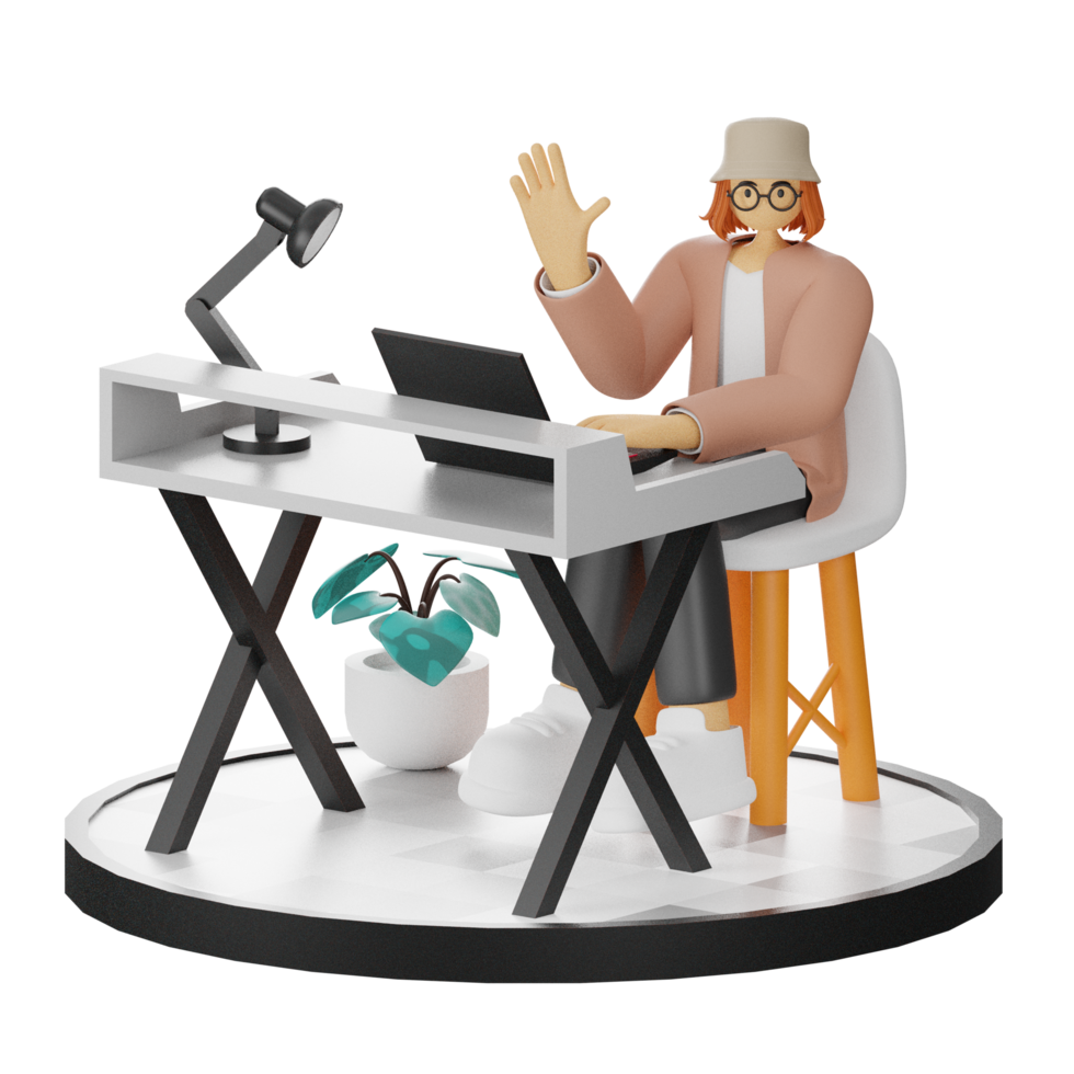 3d Illustration Enhancing Work Life with Your Computer or Laptop png