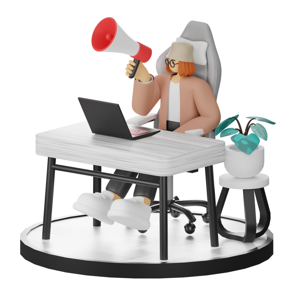 3d illustration Creative Visions of Digital Marketing png
