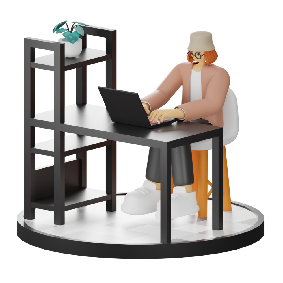 3d Illustration Enhancing Work Life with Your Computer or Laptop png
