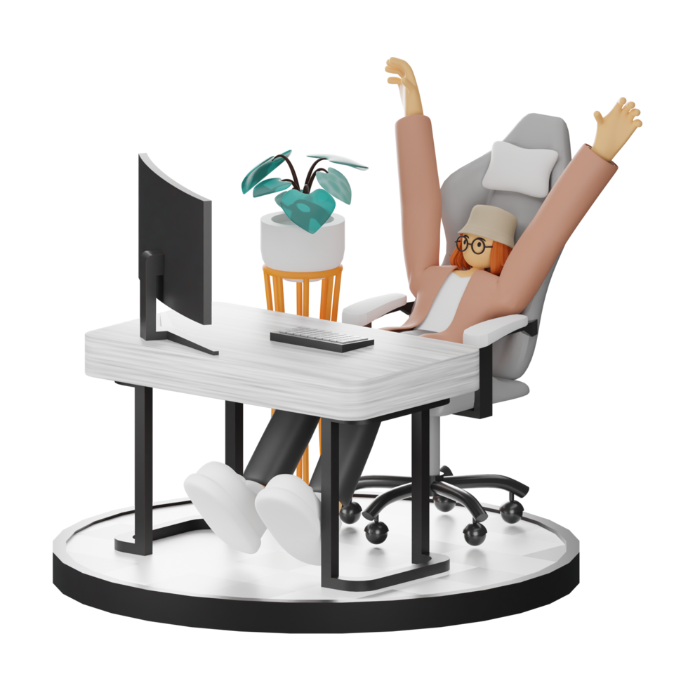 3d Illustration Enhancing Work Life with Your Computer or Laptop png