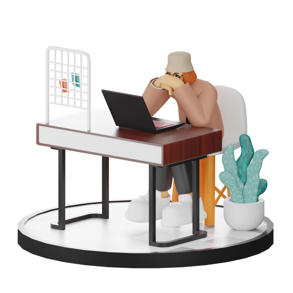 3d Illustration Enhancing Work Life with Your Computer or Laptop png