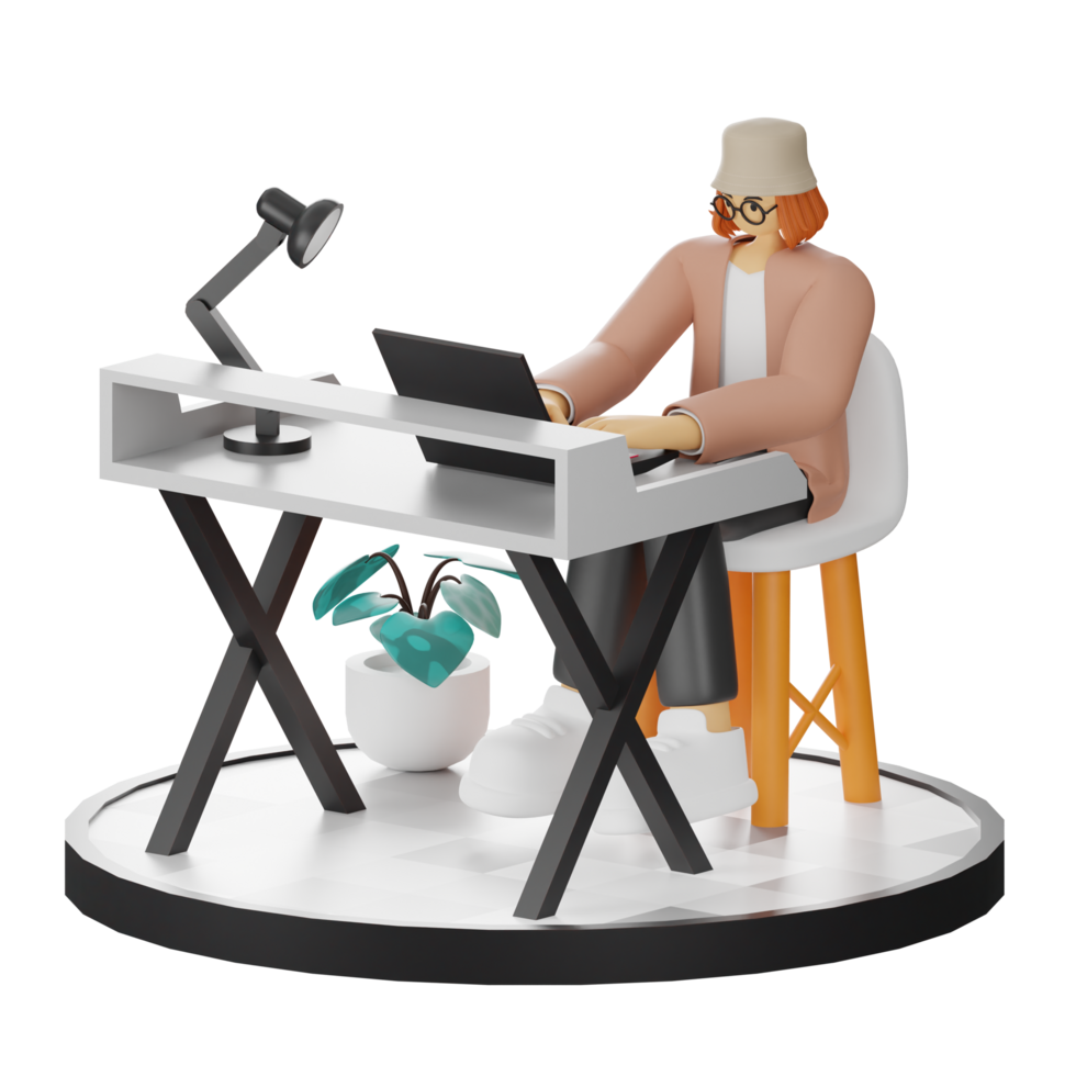 3d Illustration Enhancing Work Life with Your Computer or Laptop png
