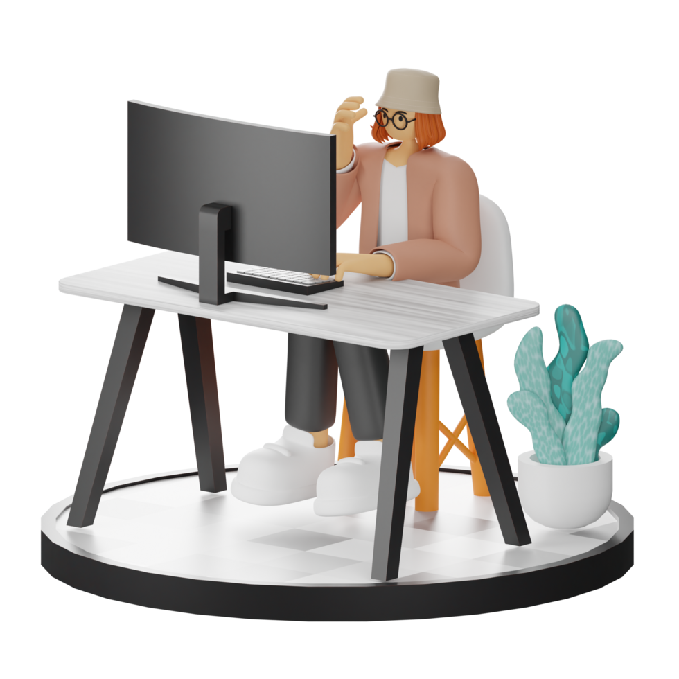 3d Illustration Enhancing Work Life with Your Computer or Laptop png
