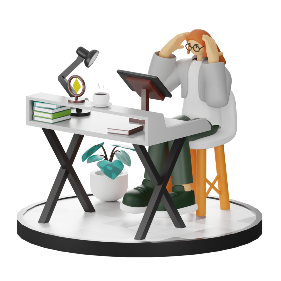 3D Illustrations of Digital Artistic Expression png