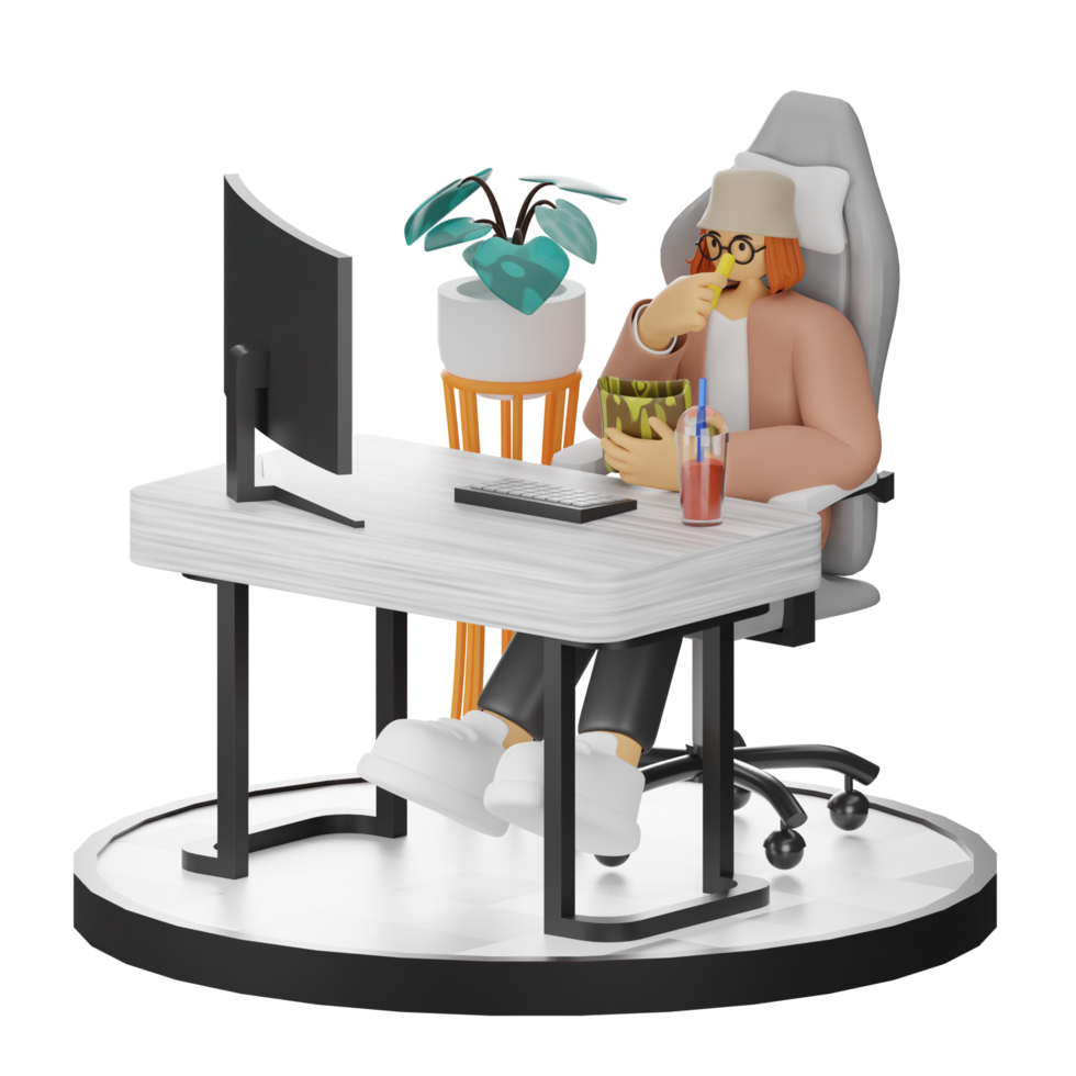 3d Illustration Enhancing Work Life with Your Computer or Laptop png