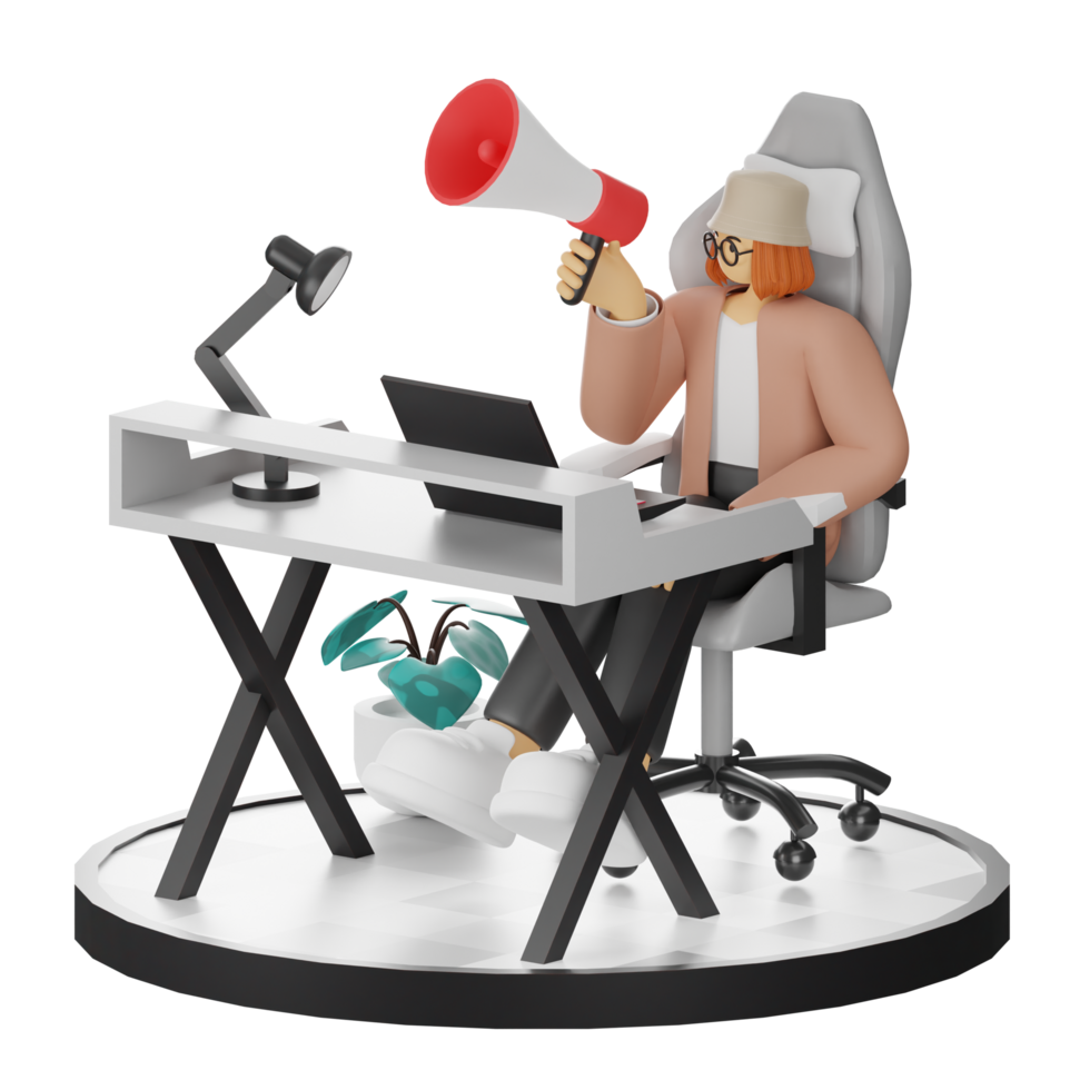 3d illustration Creative Visions of Digital Marketing png
